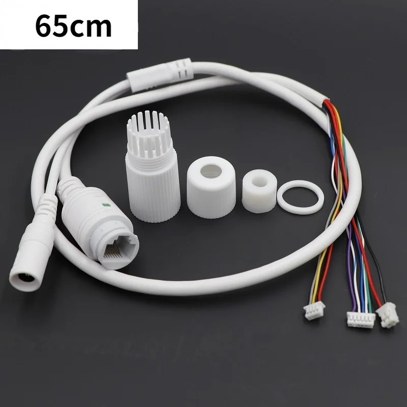 Kamera sieciowa CCTV POE IP Moduł PCB Kabel zasilający wideo Z, długość 65 cm, złącza żeńskie RJ45 z…