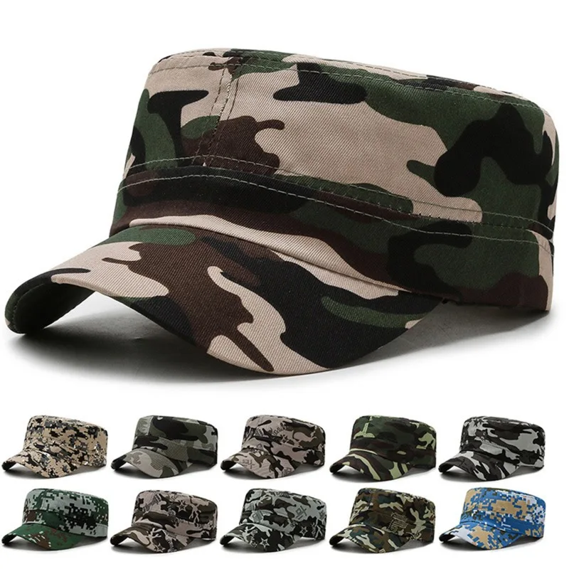 Kamuflaż płaska czapka moda Camo czapka z daszkiem regulowana klasyczna moda kapelusz przeciwsłoneczny dla… Kamuflaż płaska czapka moda Camo czapka z daszkiem regulowana klasyczna moda kapelusz przeciwsłoneczny dla…