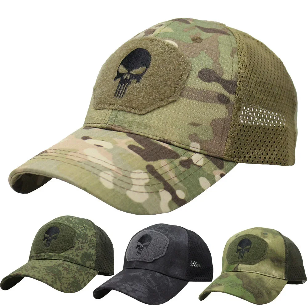 Kamuflażowa czapka z daszkiem Siatkowa oddychająca czapka taktyczna sił specjalnych Camo Hat Czaszka Duck… Kamuflażowa czapka z daszkiem Siatkowa oddychająca czapka taktyczna sił specjalnych Camo Hat Czaszka Duck…