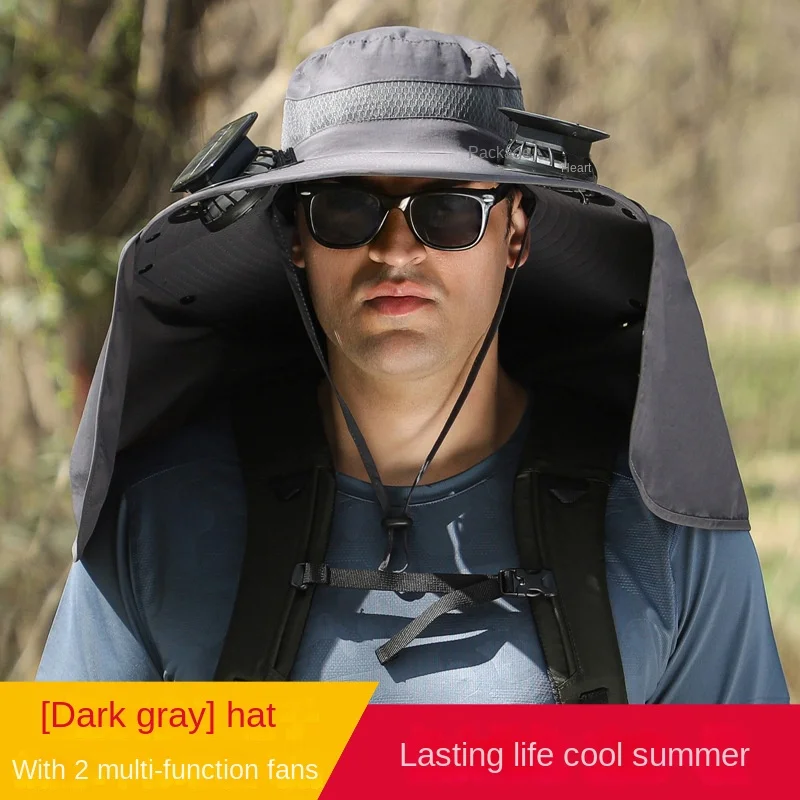 Kapelusz Rybacki Sombrero Letni Męski Outdoorowy Czapka Wachlarzowa Wielofunkcyjny Akumulatorowy Duży Kapelusz… Kapelusz Rybacki Sombrero Letni Męski Outdoorowy Czapka Wachlarzowa Wielofunkcyjny Akumulatorowy Duży Kapelusz…
