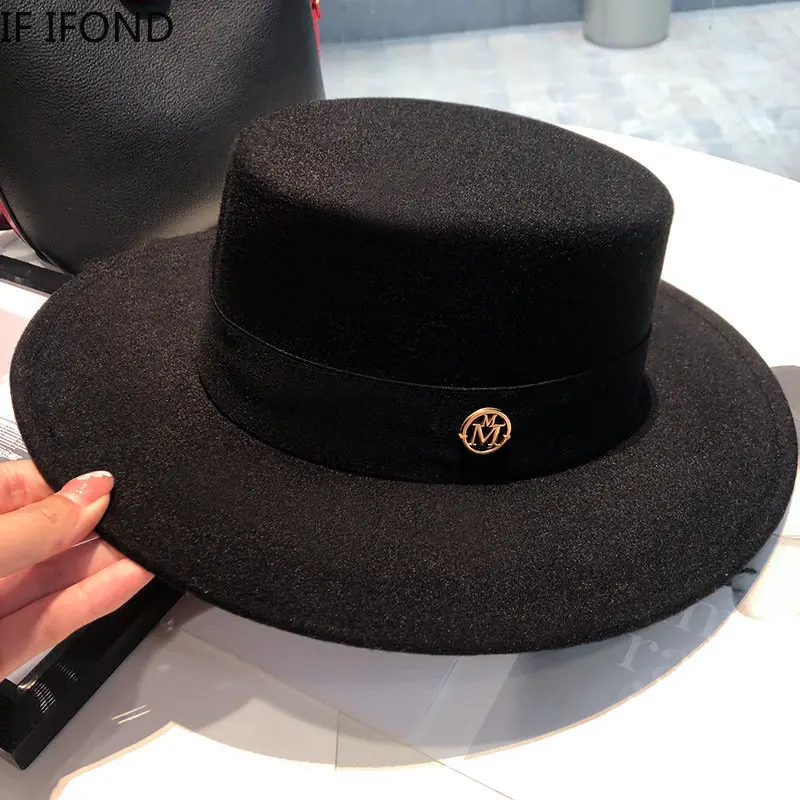Kapelusze Fedora dla kobiet Flat Top Fashion Elegant Bowler Dress Caps Panama Church Wedding Ribbon Band Hat… Kapelusze Fedora dla kobiet Flat Top Fashion Elegant Bowler Dress Caps Panama Church Wedding Ribbon Band Hat…