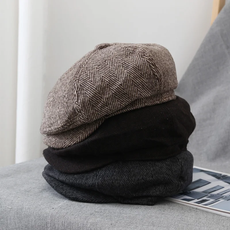 Kapelusze męskie Jesień i zima Prosta moda Ośmiokąt Retro Odporny na zimę Ciepły kapelusz malarza Brytyjski… Kapelusze męskie Jesień i zima Prosta moda Ośmiokąt Retro Odporny na zimę Ciepły kapelusz malarza Brytyjski…