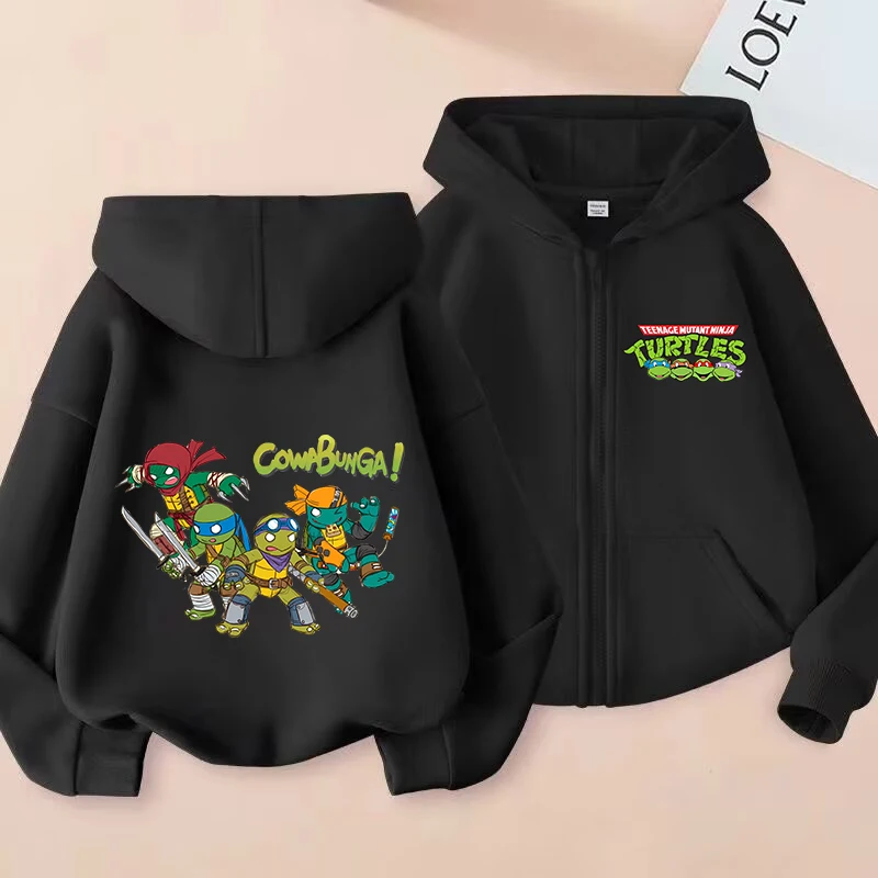 Kardigan dla dzieci Teenage Mutant Ninja Turtles, kurtka z zamkiem błyskawicznym, bluza z kapturem dla… Kardigan dla dzieci Teenage Mutant Ninja Turtles, kurtka z zamkiem błyskawicznym, bluza z kapturem dla…