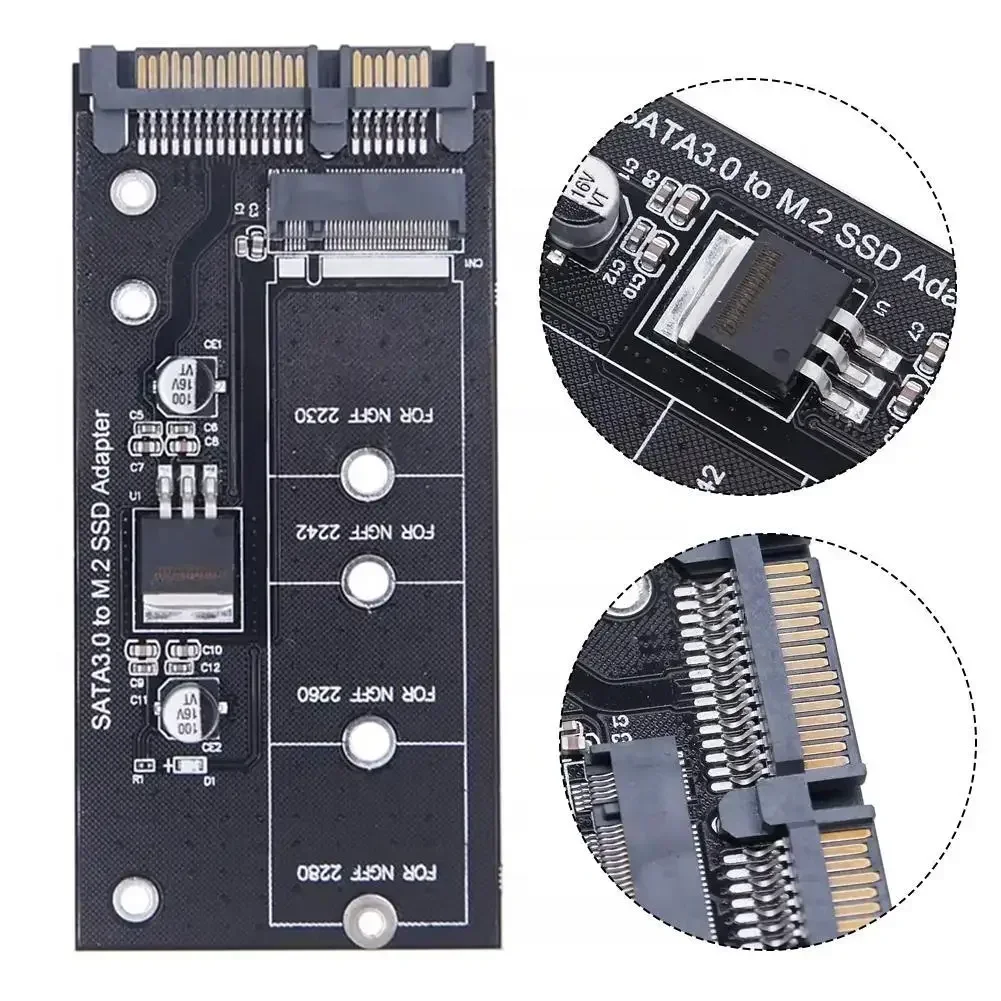 Karta adaptera M2 na SATA3, wysoka wydajność, konwerter SATA M2.SSD, karta adaptera NVME SSD, ulepszony…