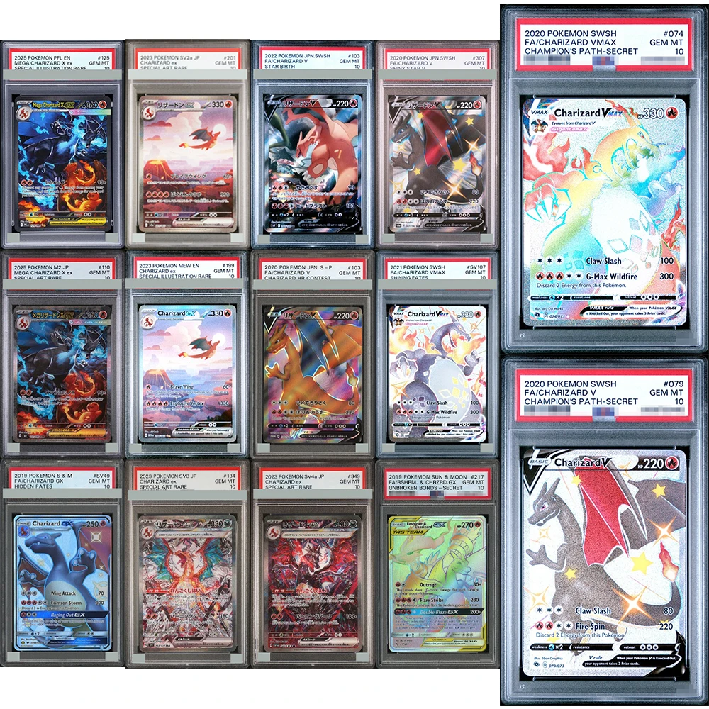 Karta kolekcjonerska DIY PTCG Proxy, oceniona, seria Charizard, wersja JP/US, SV4A, specjalna grafika, rzadka…