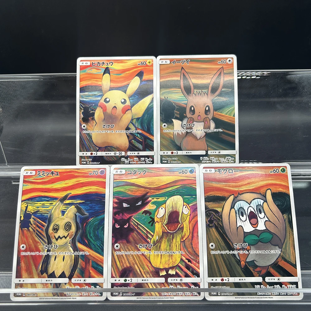 Karta kolekcjonerska DIY PTCG Psyduck Munch Scream 286/SM-P Promo Full Art Japońska 2018 Eevee Munch Karta…