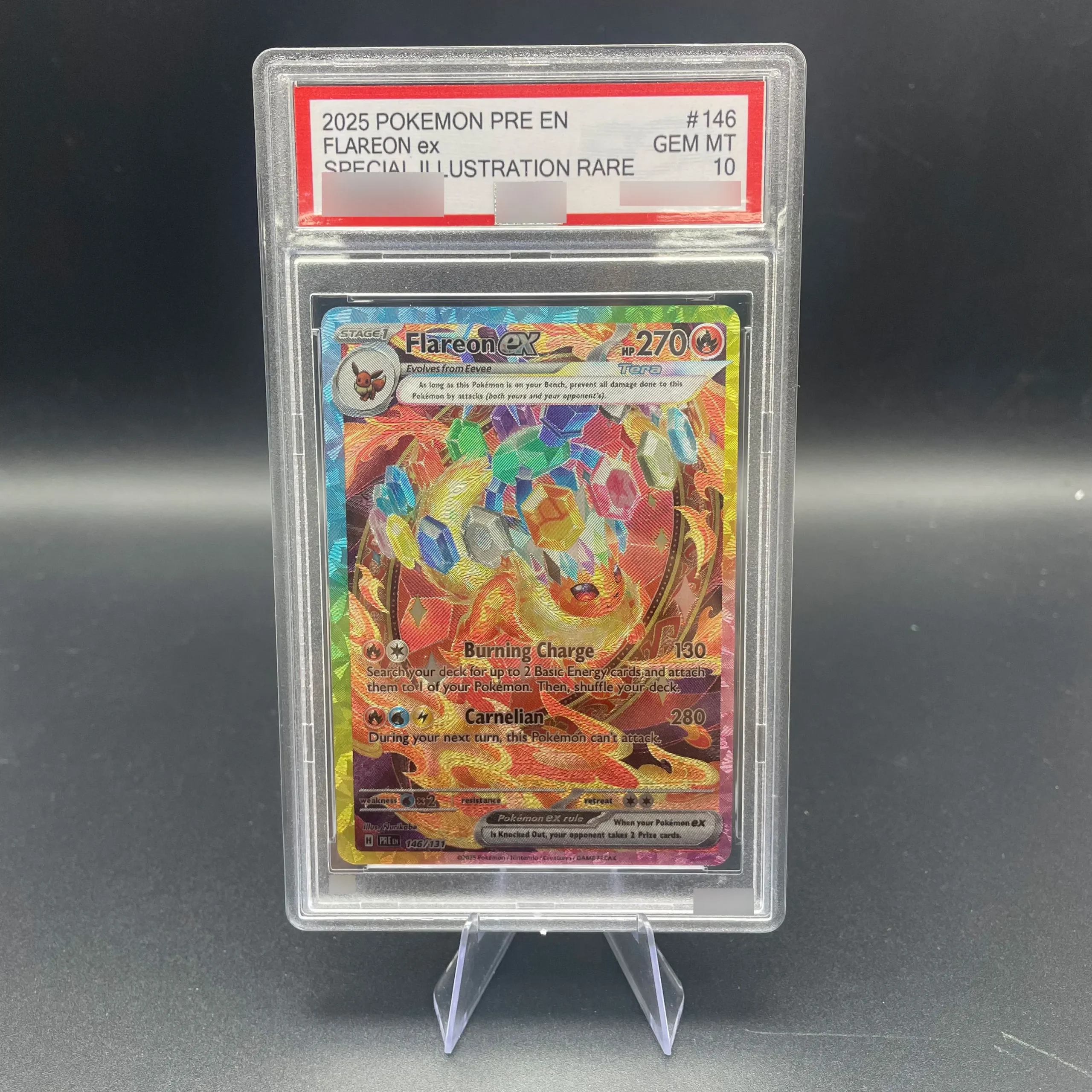 Karta kolekcjonerska DIY PTCG, specjalna ilustracja, rzadki Flareon Ex, karta z kolekcji, ocena 10 punktów… Karta kolekcjonerska DIY PTCG, specjalna ilustracja, rzadki Flareon Ex, karta z kolekcji, ocena 10 punktów…