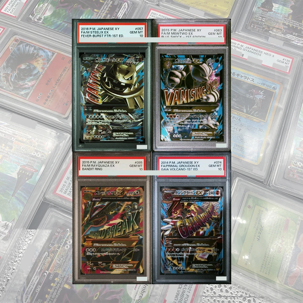 Karta kolekcjonerska PTCG z autentycznym ocenieniem, DIY Proxy, M Steelix EX # 057 Full Art 1ST ED Fever Burst…