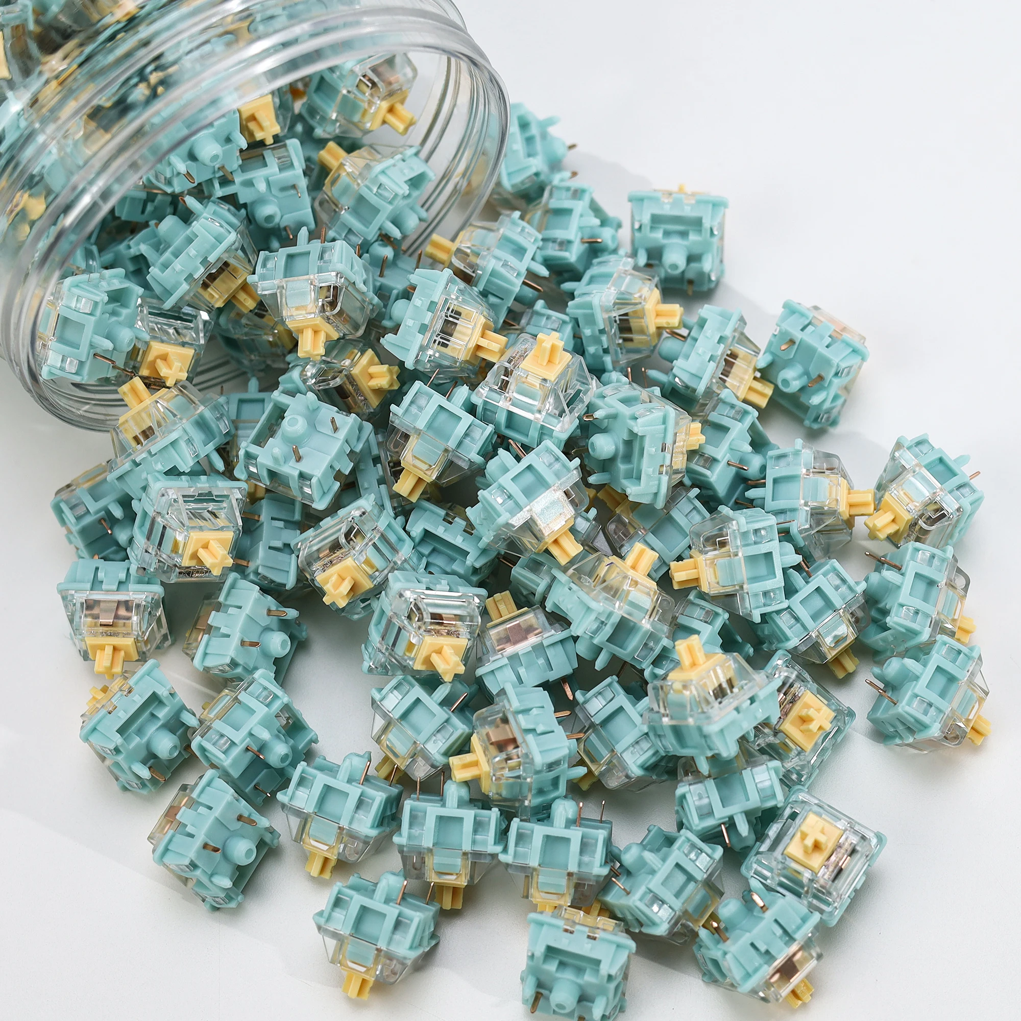 KBDiy Liniowe Ciche Przełączniki Sea Salt Lemon 5-PIN 47gf Wstępnie Smarowane Przełączniki POM Creamy do… KBDiy Liniowe Ciche Przełączniki Sea Salt Lemon 5-PIN 47gf Wstępnie Smarowane Przełączniki POM Creamy do…