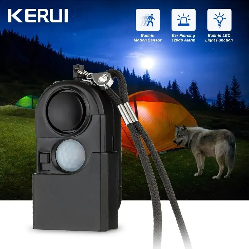 KERUI przenośny Mini czujnik ruchu Alarm 120DB syrena SOS LED Light Alarm bezpieczeństwa dla podróży do domu… KERUI przenośny Mini czujnik ruchu Alarm 120DB syrena SOS LED Light Alarm bezpieczeństwa dla podróży do domu…