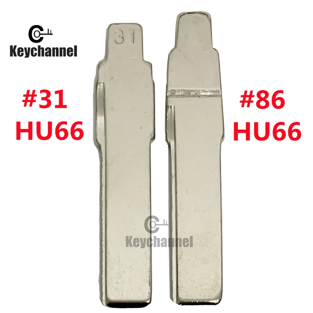 Keychannel 10 sztuk HU66 kluczyk samochodowy #31 #86 KD klucz puste dla KEYDIY Xhorse VVDI pilot do golfa MK7…