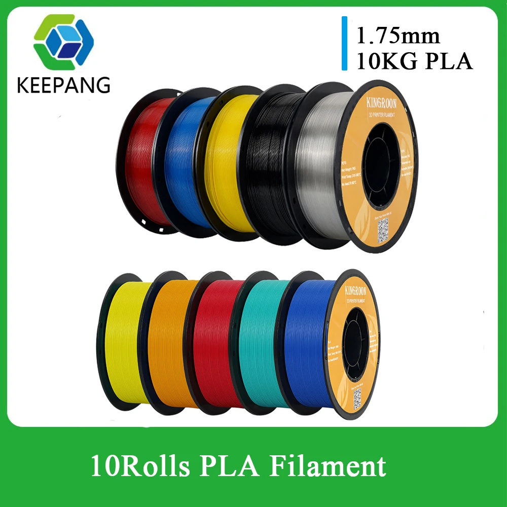 KINGROON 10kg MIX PLA Filament 1.75mm Szpula Filamentu Plastikowego do Drukarki 3D +/-0.02MM Pakowanie… KINGROON 10kg MIX PLA Filament 1.75mm Szpula Filamentu Plastikowego do Drukarki 3D +/-0.02MM Pakowanie…
