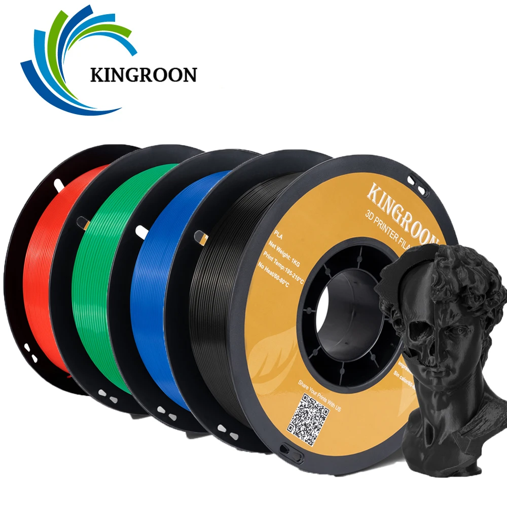 KINGROON 3KG Filament PLA 1.75mm do drukarki 3D, 1KG na rolkę, materiał PLA do druku 3D, Filamento PLA… KINGROON 3KG Filament PLA 1.75mm do drukarki 3D, 1KG na rolkę, materiał PLA do druku 3D, Filamento PLA…