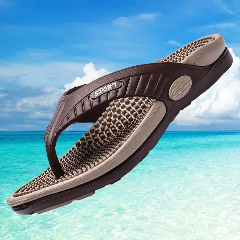 Klapki do masażu dla mężczyzn Letnie oddychające buty plażowe Sandały Mężczyźni Luksusowe klapki Oddychające… Klapki do masażu dla mężczyzn Letnie oddychające buty plażowe Sandały Mężczyźni Luksusowe klapki Oddychające…