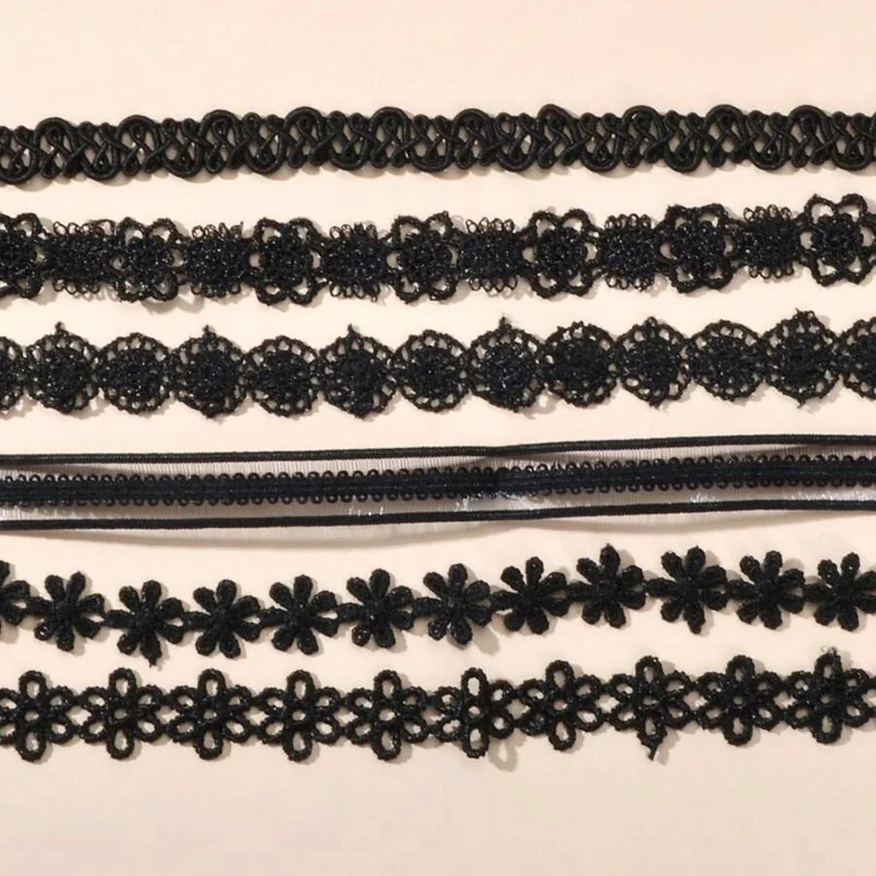 Klasyczny gotycki tatuaż koronkowy Choker naszyjnik damski 7 sztuk/zestaw Choker naszyjnik zestaw rozciągliwy… Klasyczny gotycki tatuaż koronkowy Choker naszyjnik damski 7 sztuk/zestaw Choker naszyjnik zestaw rozciągliwy…