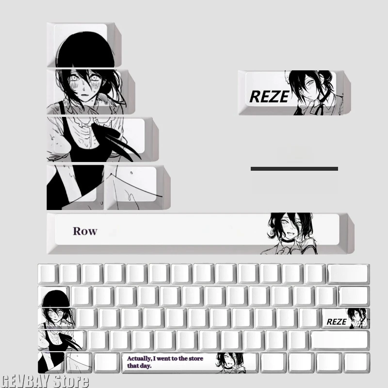 Klawisze Reze Personality Chainsaw Anime Theme Characters Keycaps Cherry High PBT Thermal Sublimation… Klawisze Reze Personality Chainsaw Anime Theme Characters Keycaps Cherry High PBT Thermal Sublimation…