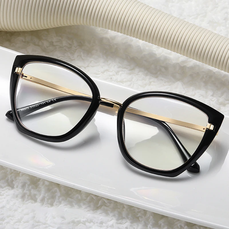Kobiety niebieskie światło filtrowanie okulary optyczne z recepturą moda damskie okulary nowy 2022 kocie oko… Kobiety niebieskie światło filtrowanie okulary optyczne z recepturą moda damskie okulary nowy 2022 kocie oko…