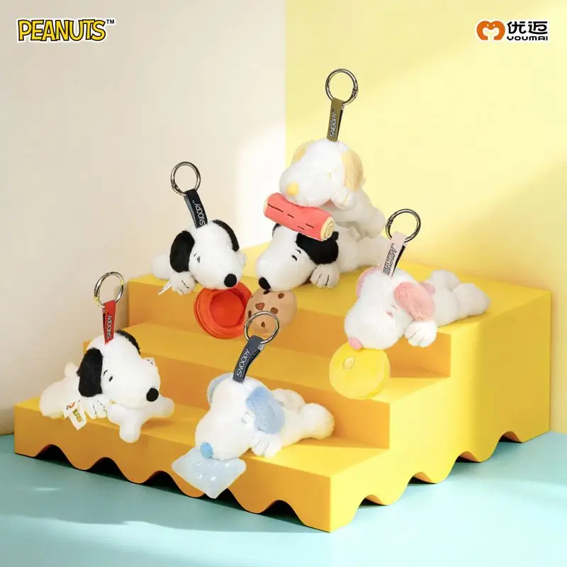 Kolekcja Snoopy Mouthful, uroczy pluszowy breloczek, oficjalnie licencjonowany Peanuts, pluszowy breloczek z…