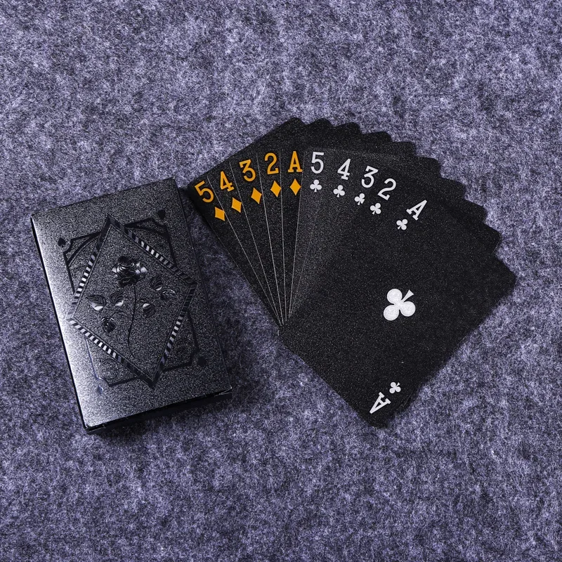 Kolor Czarne złoto Gra karciana Grupa kart Wodoodporny garnitur do pokera Magiczny pakiet Dmagic Kolekcja gier… Kolor Czarne złoto Gra karciana Grupa kart Wodoodporny garnitur do pokera Magiczny pakiet Dmagic Kolekcja gier…