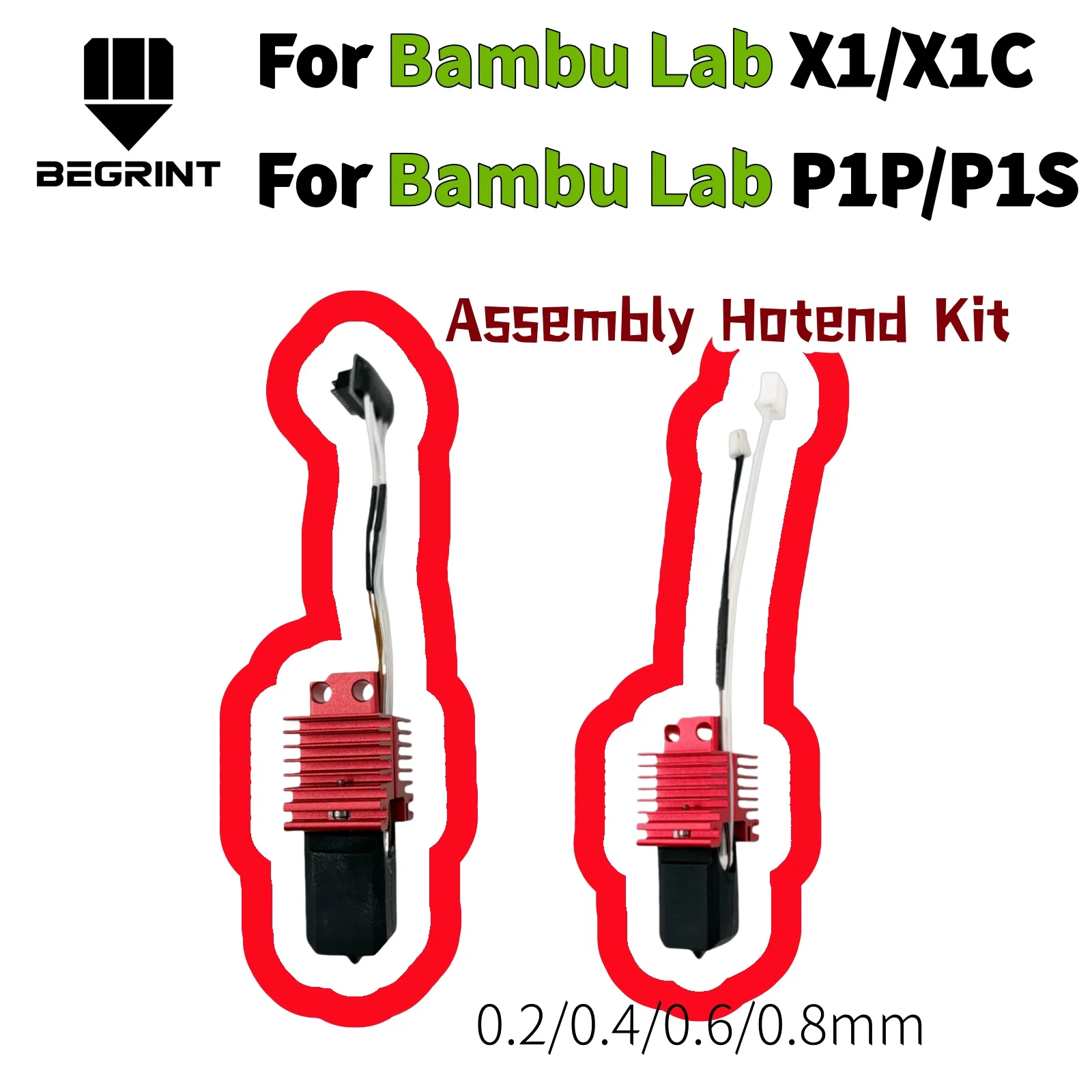 Kompletny zestaw głowicy drukującej V2 Hotend do drukarek 3D Bambu Lab X1 X1C P1P P1S X1 Carbon, zestaw dysz…