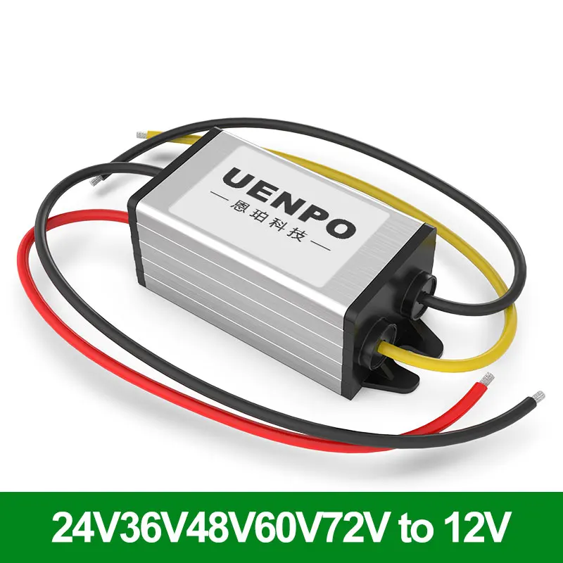 Konwerter DC-DC 36V48V60V72V na 12V, regulator napięcia, moduł obniżający napięcie 24V na 12V Konwerter DC-DC 36V48V60V72V na 12V, regulator napięcia, moduł obniżający napięcie 24V na 12V