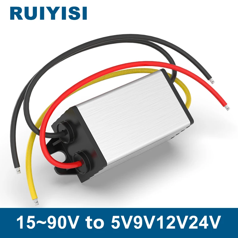Konwerter napięcia RUIYISI 48V na 24V, moduł obniżający napięcie DC 90V80V72V60V36V24V na 12V 5V 9V 24V…