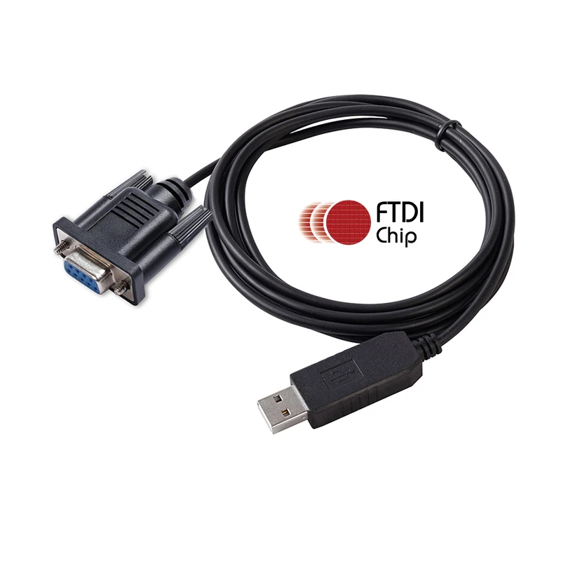 Konwerter USB na RS232 FTDI FT232RL, kabel DB9 żeński, standardowe rozstawienie pinów/null modem, kompatybilny… Konwerter USB na RS232 FTDI FT232RL, kabel DB9 żeński, standardowe rozstawienie pinów/null modem, kompatybilny…