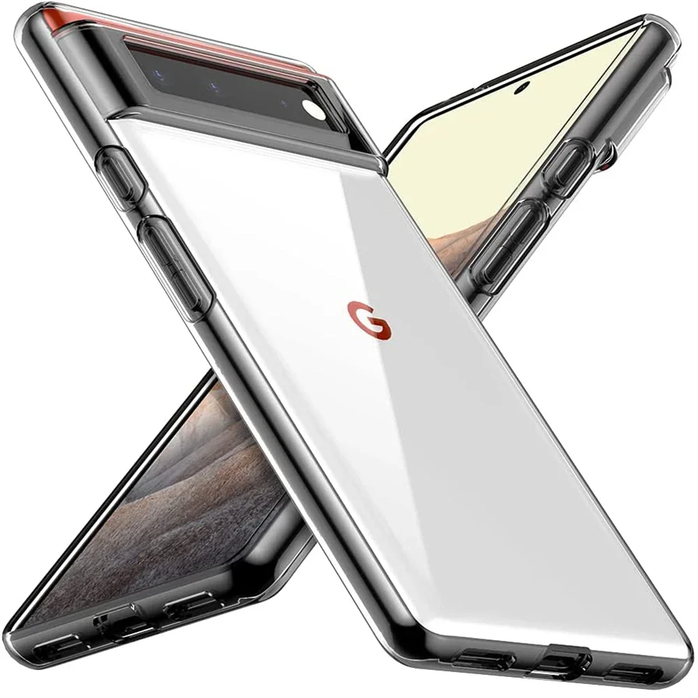 Kryształowo-silikonowe etui dla Google Pixel 9 8 7 6 Pro 8A 7A 6A 5A 5 4A 4 3A XL Ultra cienka tylna obudowa z…