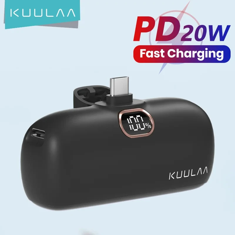 KUULAA Mini Power Bank 5000mAh PowerBank QC PD szybkie ładowanie dla iPhone 15 14 13 Batterie Externe… KUULAA Mini Power Bank 5000mAh PowerBank QC PD szybkie ładowanie dla iPhone 15 14 13 Batterie Externe…