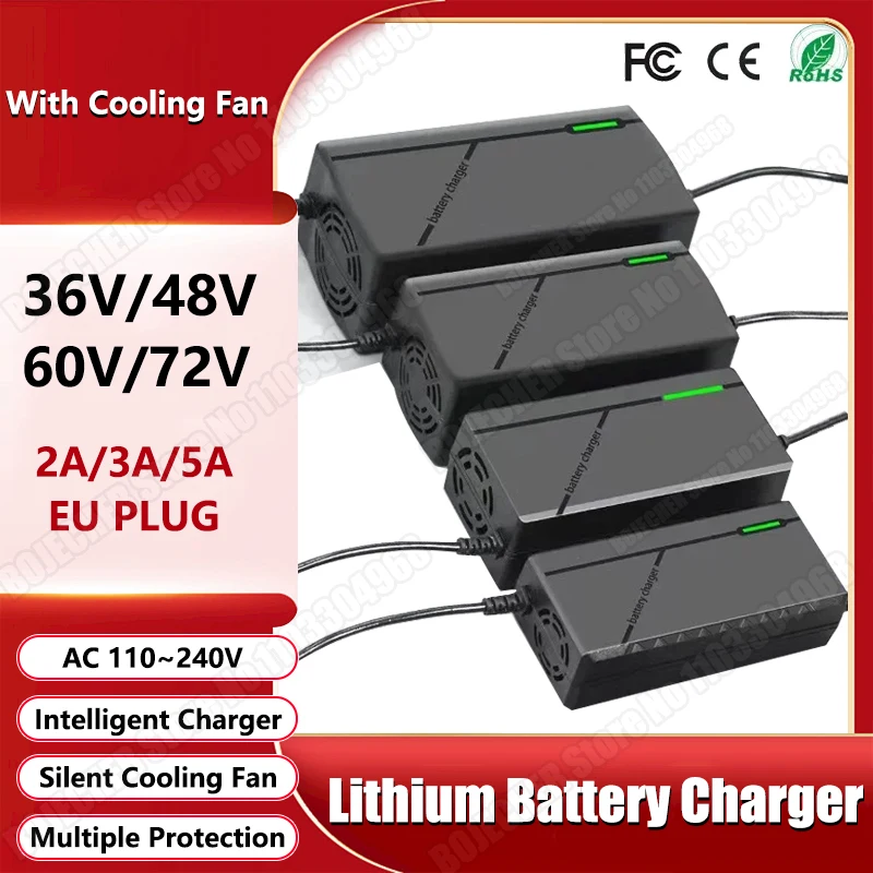 Ładowarka 36V 48V 60V 72V 2A 3A 5A 10S 13S 16S 20S Akumulator litowo-jonowy 42V 54.6V 67.2V 84V Ebike… Ładowarka 36V 48V 60V 72V 2A 3A 5A 10S 13S 16S 20S Akumulator litowo-jonowy 42V 54.6V 67.2V 84V Ebike…