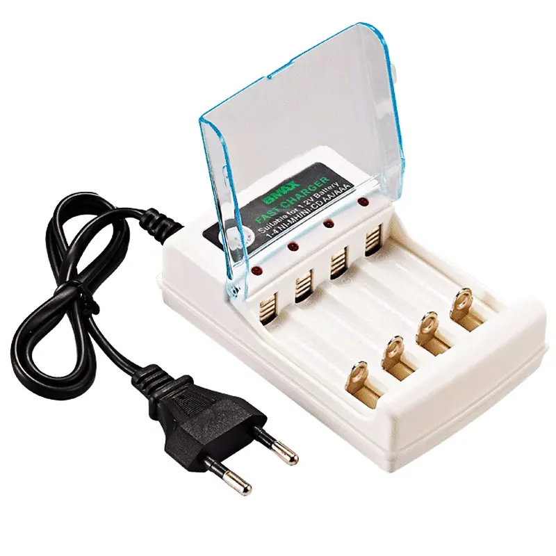Ładowarka AA / AAA 4 gniazda 220 V do akumulatorów 1,2 V Szybka ładowarka z osłoną Adapter ochronny Akcesoria Ładowarka AA / AAA 4 gniazda 220 V do akumulatorów 1,2 V Szybka ładowarka z osłoną Adapter ochronny Akcesoria