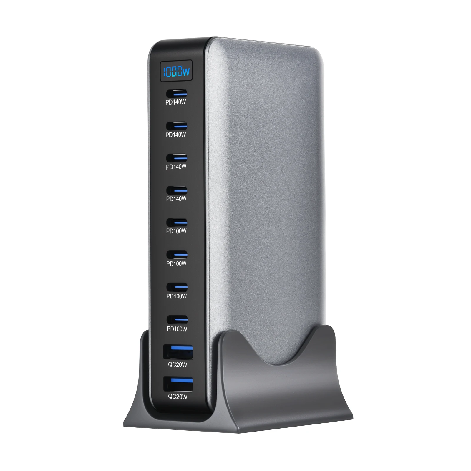 Ładowarka biurkowa GaN 1000W z 10 portami, Type-C i USB 5A, indukcyjna ładowarka przenośna do telefonów iPhone… Ładowarka biurkowa GaN 1000W z 10 portami, Type-C i USB 5A, indukcyjna ładowarka przenośna do telefonów iPhone…