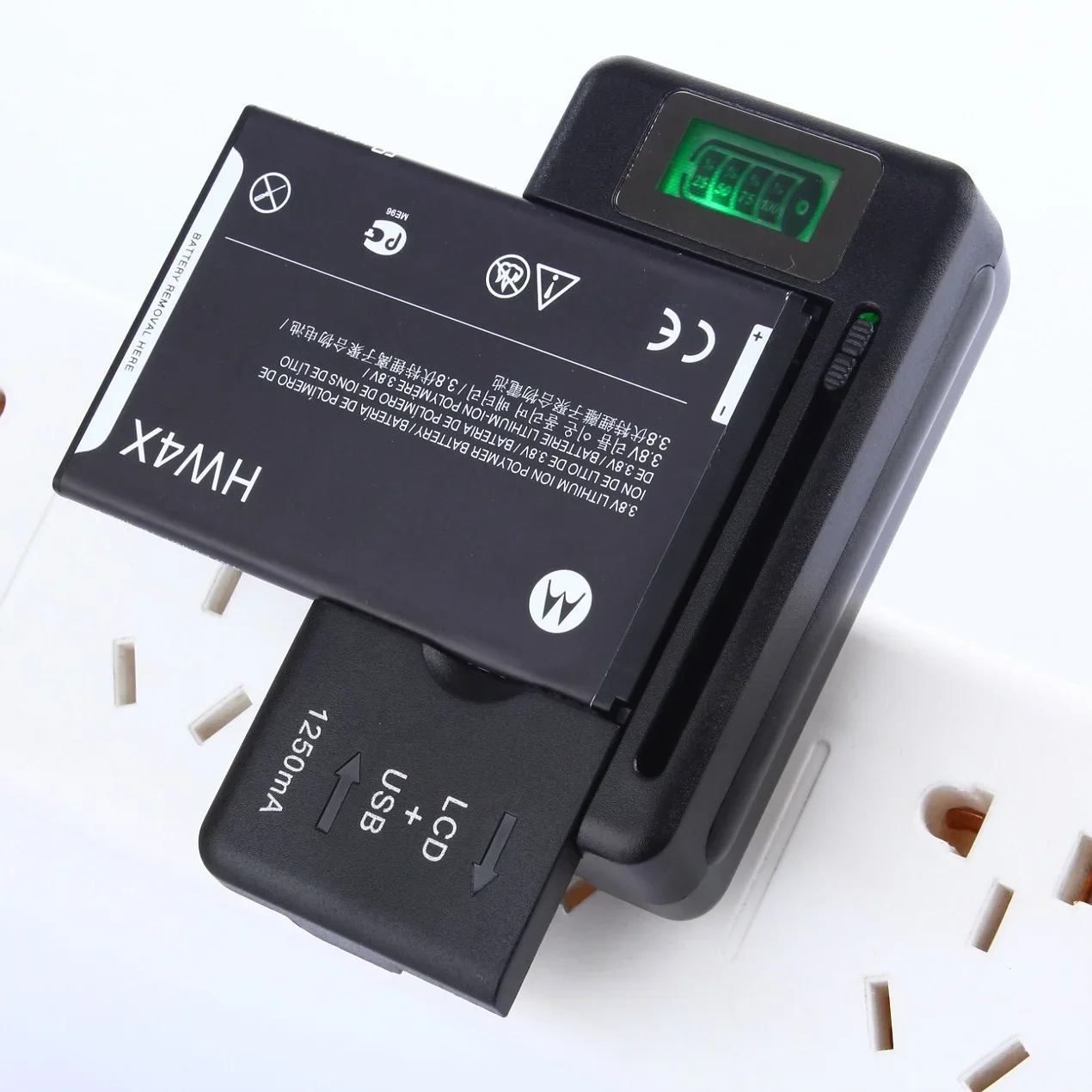 Ładowarka mobilna Uniwersalny ekran LCD Port USB do ładowarek do telefonów komórkowych Ładowanie akumulatora…