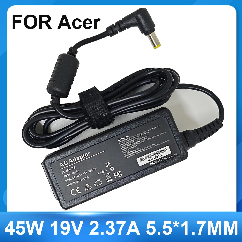 Ładowarka sieciowa 45 W 19 V 2,37 A 5,5 * 1,7 MM do laptopa Acer Aspire 3 A314-31 A515-51-3509 E5-573-516D… Ładowarka sieciowa 45 W 19 V 2,37 A 5,5 * 1,7 MM do laptopa Acer Aspire 3 A314-31 A515-51-3509 E5-573-516D…