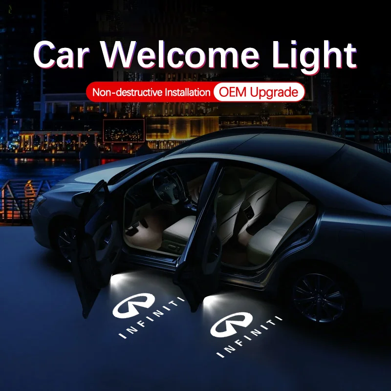 Lampki LED z projekcją logo na drzwi samochodu, oświetlenie wnętrza, do Infiniti QX50 QX70 QX80 EX25 FX37 FX50… Lampki LED z projekcją logo na drzwi samochodu, oświetlenie wnętrza, do Infiniti QX50 QX70 QX80 EX25 FX37 FX50…