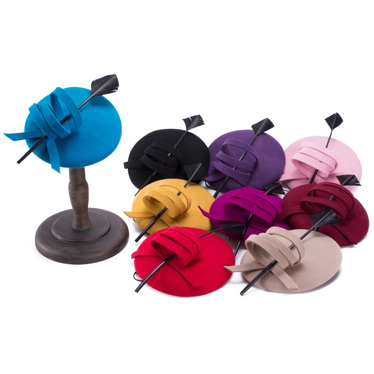 Lawliet Women Wool Felt Fascinator Cocktail Beret Wedding Church Pillbox Winter Hat A145 Lawliet Women Wool Felt Fascinator Cocktail Beret Wedding Church Pillbox Winter Hat A145