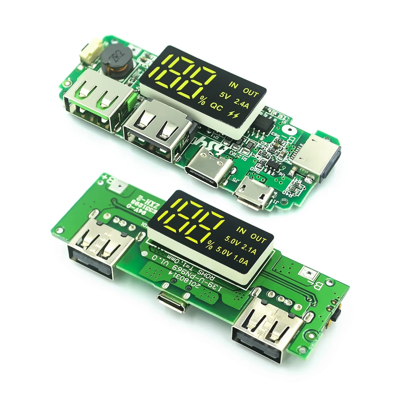 LED Dual USB 5V 2.4A Micro/Type-C USB Mobile Power Bank 18650 Moduł ładowania Bateria litowa Ładowarka Płytka… LED Dual USB 5V 2.4A Micro/Type-C USB Mobile Power Bank 18650 Moduł ładowania Bateria litowa Ładowarka Płytka…