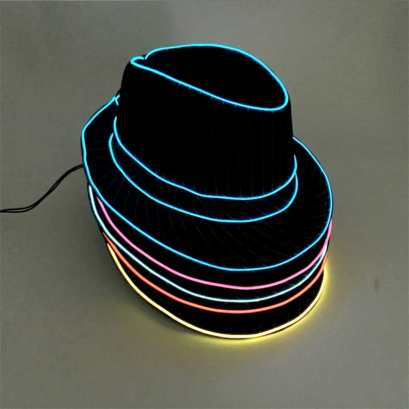 LED Fedora Hat Concert Grand Event Concert NightClub Masquerade Jazz Top Cap Luminous Hat Men Women Led Panama… LED Fedora Hat Concert Grand Event Concert NightClub Masquerade Jazz Top Cap Luminous Hat Men Women Led Panama…