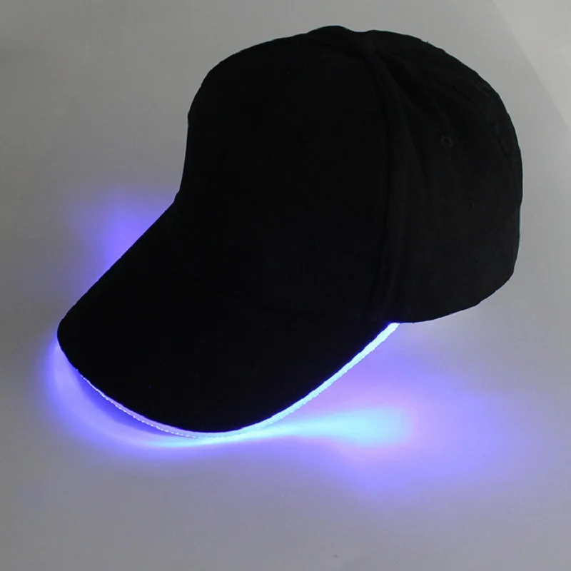 Led Light Hip-Hop świecący kapelusz regulowana moda migająca czapka z daszkiem regulowana Kty Bar Party…