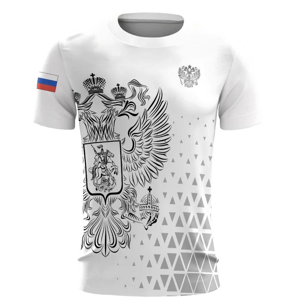 Letni wypoczynek oddychający sport rosyjska męska koszulka 3d drukowana flaga rosyjska koszulka z krótkim…