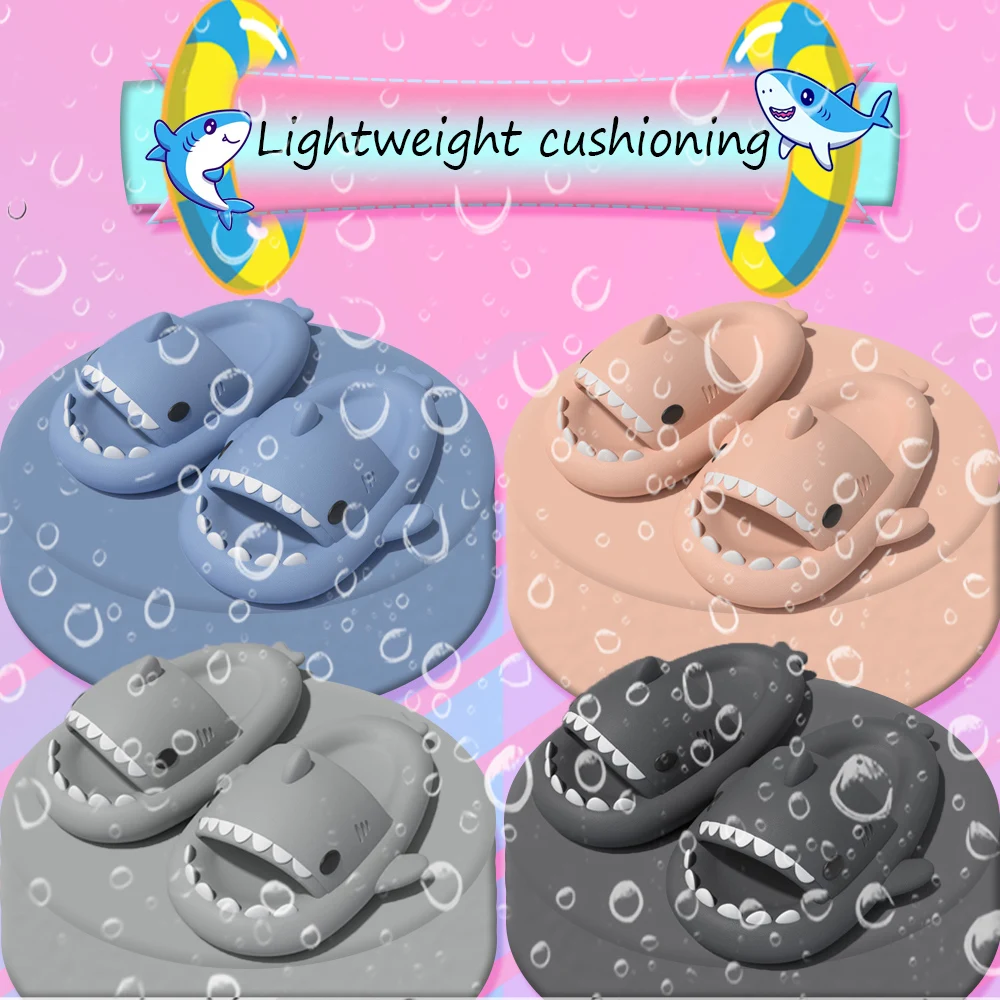 Letnie kapcie Shark klapki EVA unisex antypoślizgowe slajdy wewnętrzne i zewnętrzne śliczne buty na plażę dla… Letnie kapcie Shark klapki EVA unisex antypoślizgowe slajdy wewnętrzne i zewnętrzne śliczne buty na plażę dla…