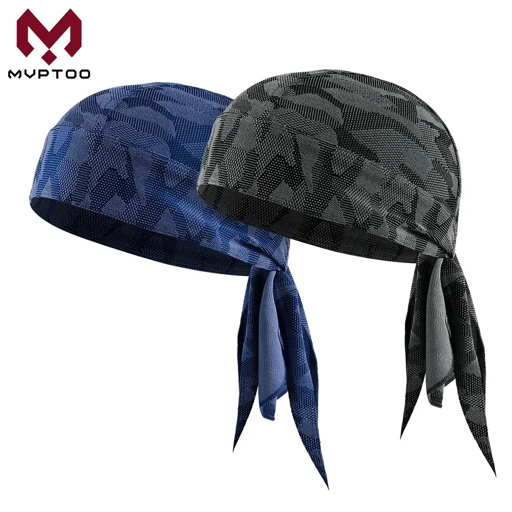 Letnie oddychające czapki do biegania kapelusz piracki Outdoor Sport ochrona przed słońcem chustka na głowę…