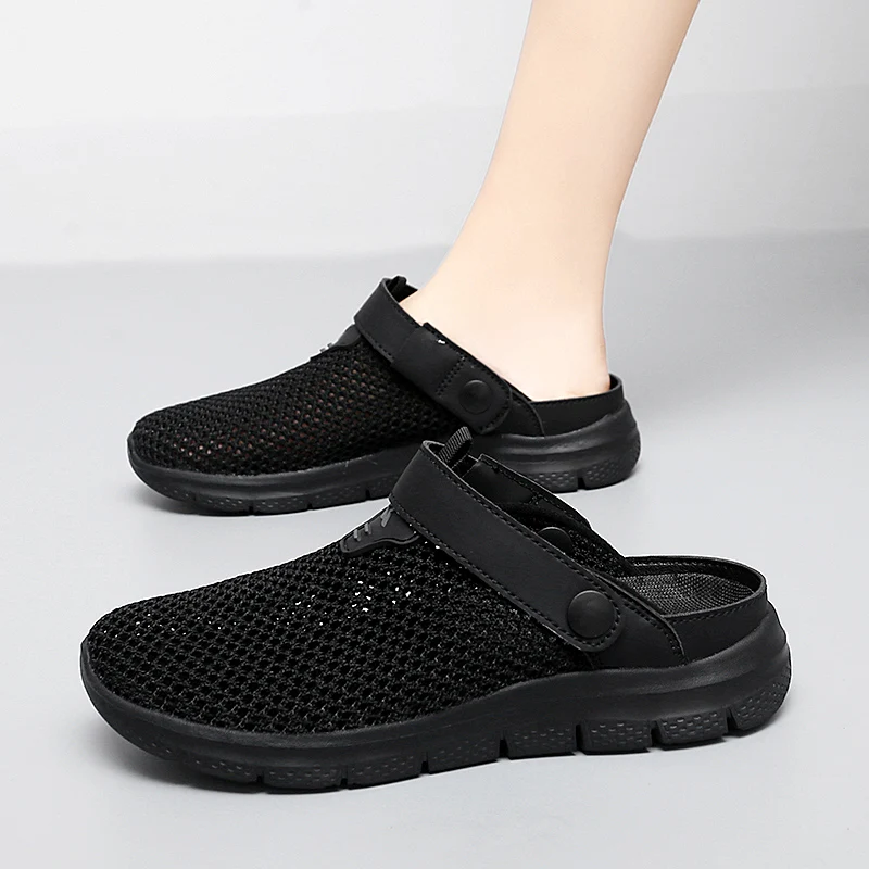 Letnie sandały dla kobiet oddychające sandały plażowe kapcie moda chodaki ogrodowe Aqua buty Trekking buty do… Letnie sandały dla kobiet oddychające sandały plażowe kapcie moda chodaki ogrodowe Aqua buty Trekking buty do…