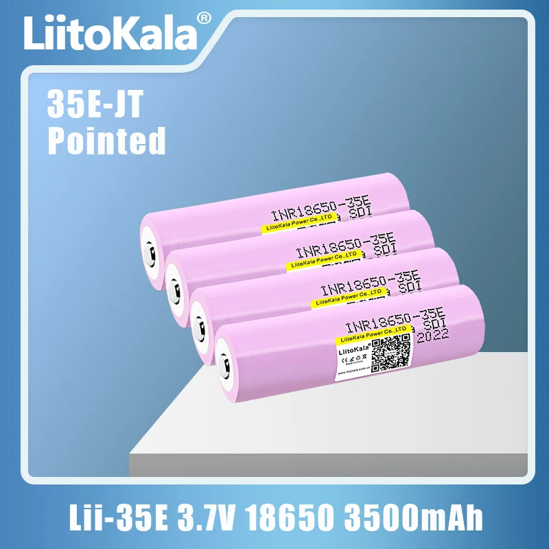 LiitoKala INR18650 35E szpiczasty 100% oryginalny dla 18650 3500mAh 25A rozładowania INR18650 akumulator… LiitoKala INR18650 35E szpiczasty 100% oryginalny dla 18650 3500mAh 25A rozładowania INR18650 akumulator…