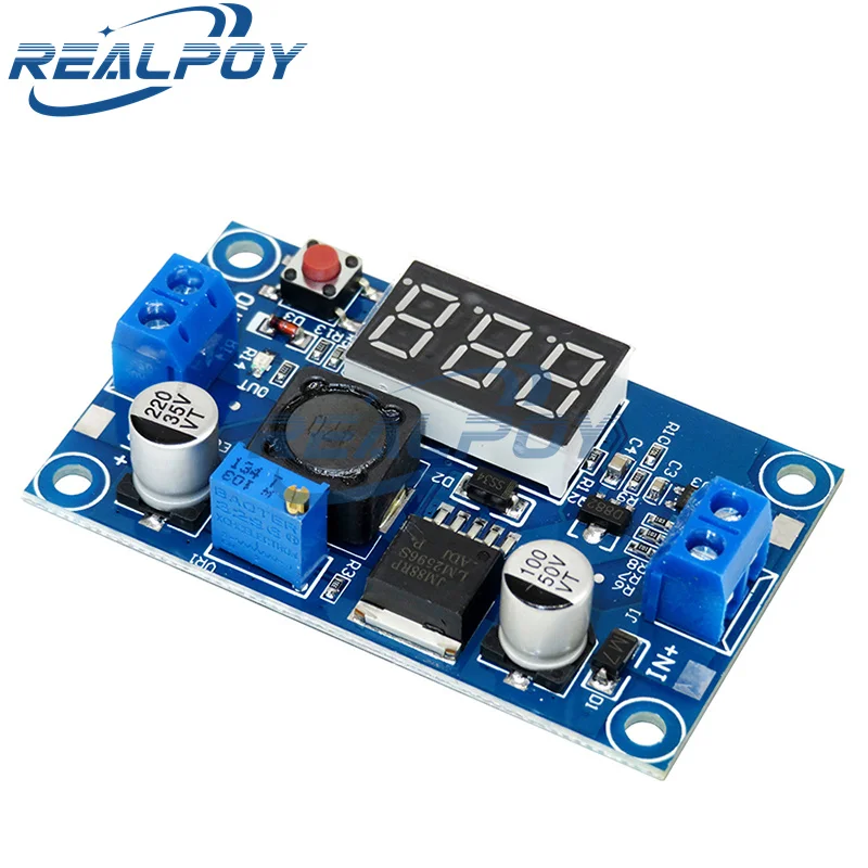 LM2596 Przetwornica obniżająca napięcie DC Regulator napięcia Wyświetlacz LED Woltomierz 4.0~40 do 1.3-37V…