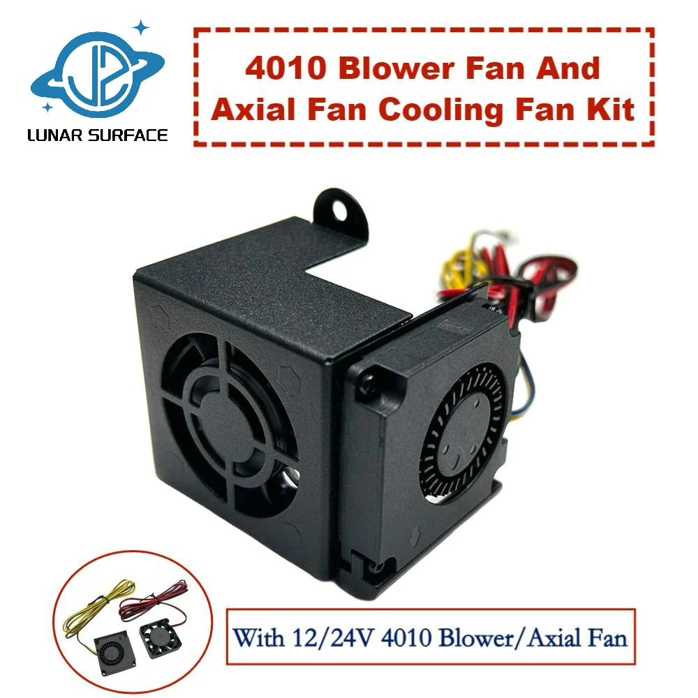 LS-3D Printer Parts Ender3/CR10 4010 Blower Fan And Axial Fan Cooling Fan Kit With Fan Cover 12V/24V Hot End…