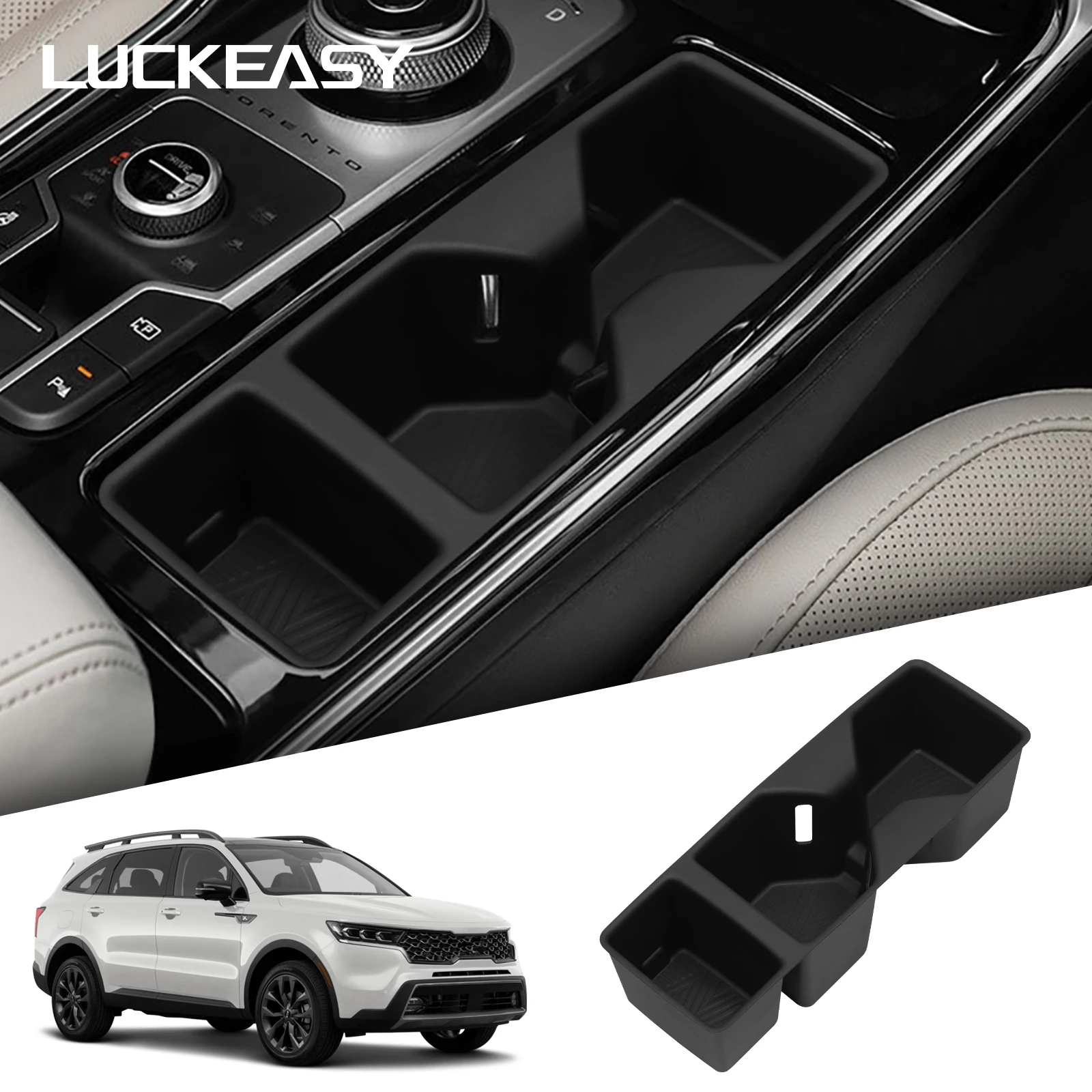 LUCKEASY Uchwyt na kubek do konsoli środkowej Kia Sorento 2021-2025, akcesoria samochodowe do wnętrza… LUCKEASY Uchwyt na kubek do konsoli środkowej Kia Sorento 2021-2025, akcesoria samochodowe do wnętrza…