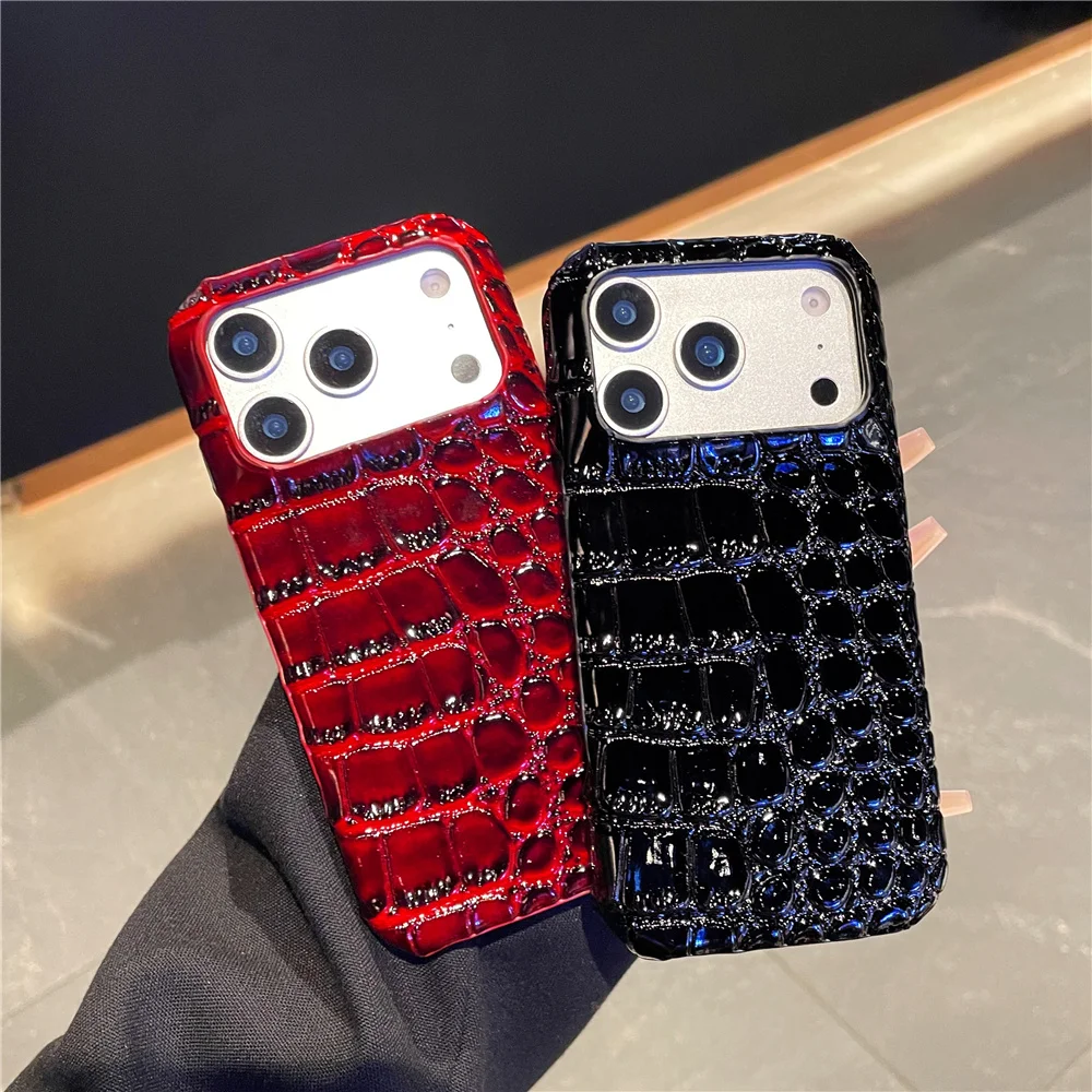 Luksusowe etui na telefon z teksturą skóry krokodyla PU, półotwarte, do iPhone 17 Pro 16 15 14 13 Pro Max 7 8… Luksusowe etui na telefon z teksturą skóry krokodyla PU, półotwarte, do iPhone 17 Pro 16 15 14 13 Pro Max 7 8…