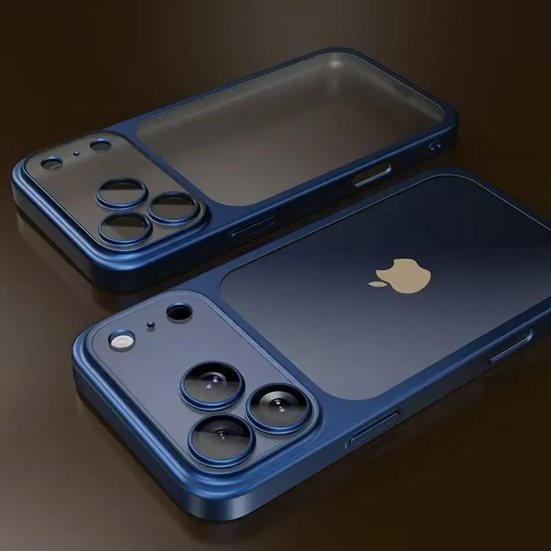 Luksusowe, matowe etui na telefon z twardego PC z powłoką galwaniczną do iPhone’a 17 Air 16 15 14 13 ProMax, z…