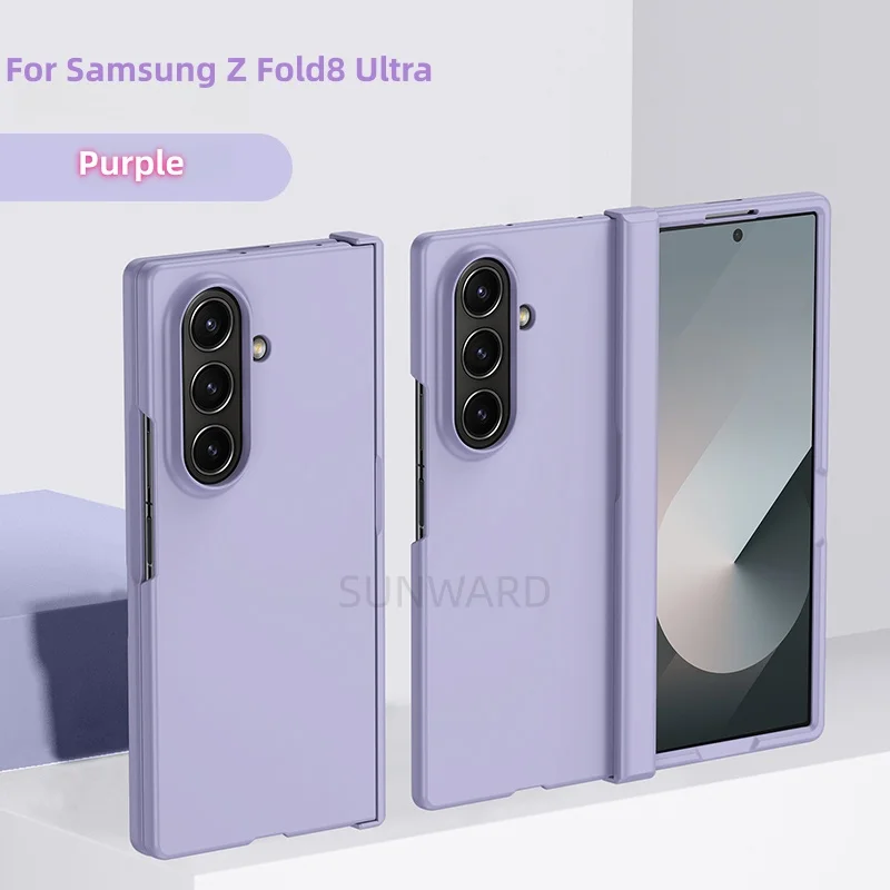 Luksusowe, w pełni owinięte, ochronne, matowe etui na telefon z zawiasami do Samsung Galaxy Z Fold 8 Ultra…